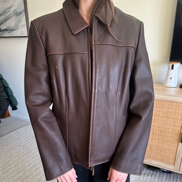 Wilson’s Pelle Studio Vintage Dark Brown Leather Jacket - Picture 2 of 9